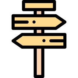 Directional sign icon