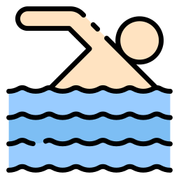 la natation Icône