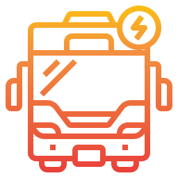 Electric bus icon