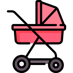 Baby carriage icon