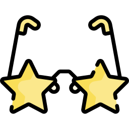 gafas estrella icono
