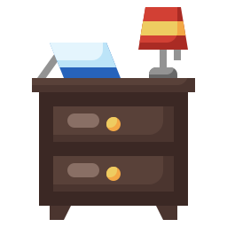 Bedside table icon