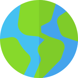 Earth globe icon