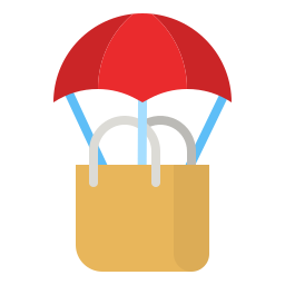 bolsa de entrega icono