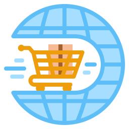 Shopping online icon