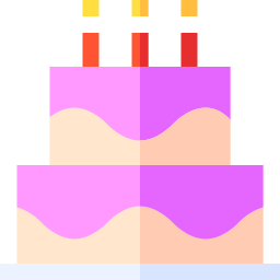 pastel de cumpleaños icono