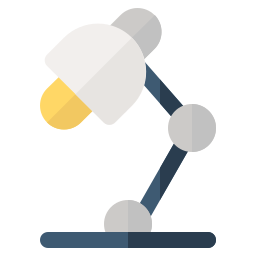 lámpara de escritorio icono