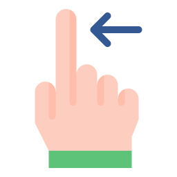 左スワイプ icon