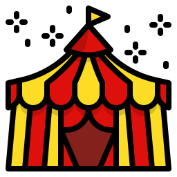 tenda da circo icona