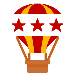 Hot air balloon icon