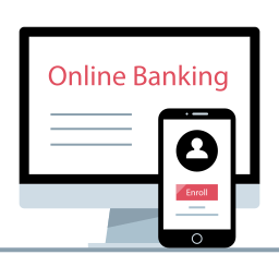 services bancaires en ligne Icône