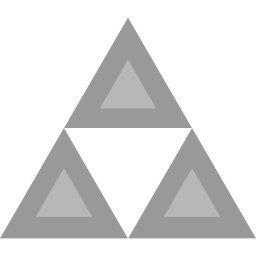 pulsante triangolo icona