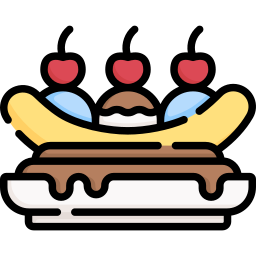 Banana split icon