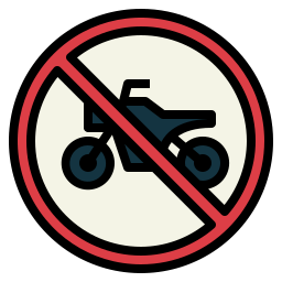 No motorcycles icon