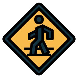 Pedestrian crossing icon