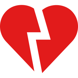 Broken heart icon