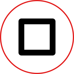botón cuadrado icono