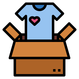 Clothes donation icon