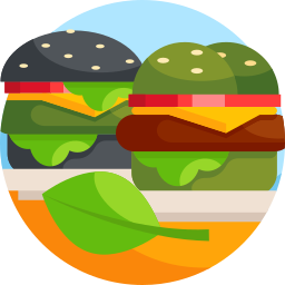 veganistische hamburger icoon