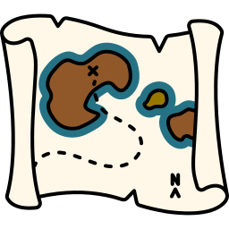 mapa do tesouro Ícone