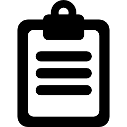 Notes symbol of clipboard icon