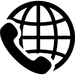 symbool voor internationale belservice icoon