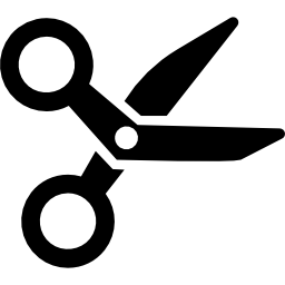 Opened medical scissors icon