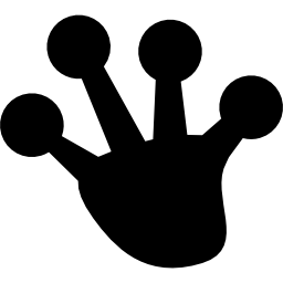 forma de pata de rana icono