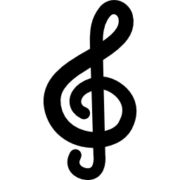 Musical sign for music class icon