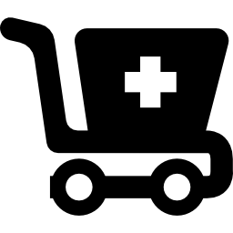 Pharmacy shopping cart icon