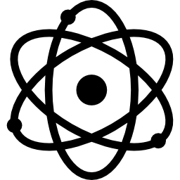 simbolo della scienza dell'atomo icona
