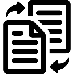 símbolo de transferencia de documentos icono