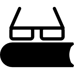 Book with eyeglasses icon