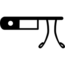 vue de dessus des lunettes google Icône