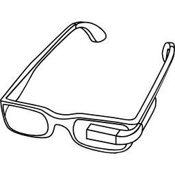dunne omtrek van google-bril icoon