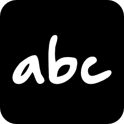 símbolo de letras do alfabeto em quadrado arredondado Ícone