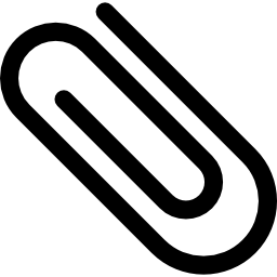 bevestig het diagonale symbool van een paperclip icoon