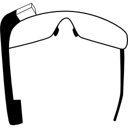 vista superior de las gafas de google icono