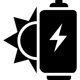 ecologische zonne-energie voor een batterij icoon