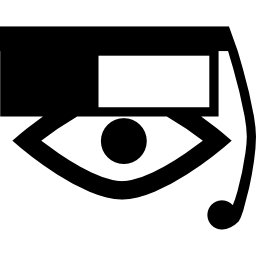 google glass on eye icono