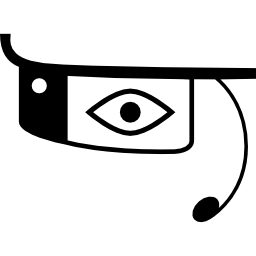 google glass con un occhio icona