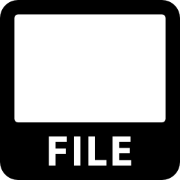 símbolo cuadrado de archivo icono