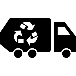vrachtwagentransport voor ecologische recyclage icoon