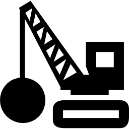 Demolition tool transport with weight ball icon