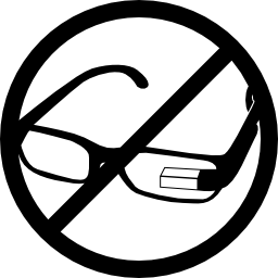 Google glasses prohibition signal icon
