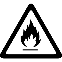 ogień trójkątny sygnał ikona