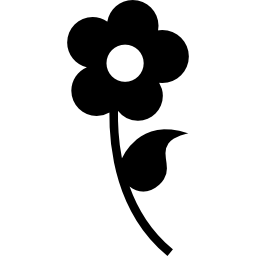 bloemvorm van vijf bloemblaadjes icoon