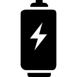Battery tool with bolt sign icon