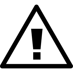 znak wykrzyknika w trójkątnym sygnale ikona