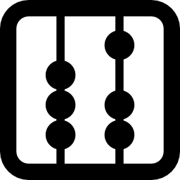 abacus tool vierkante variant icoon